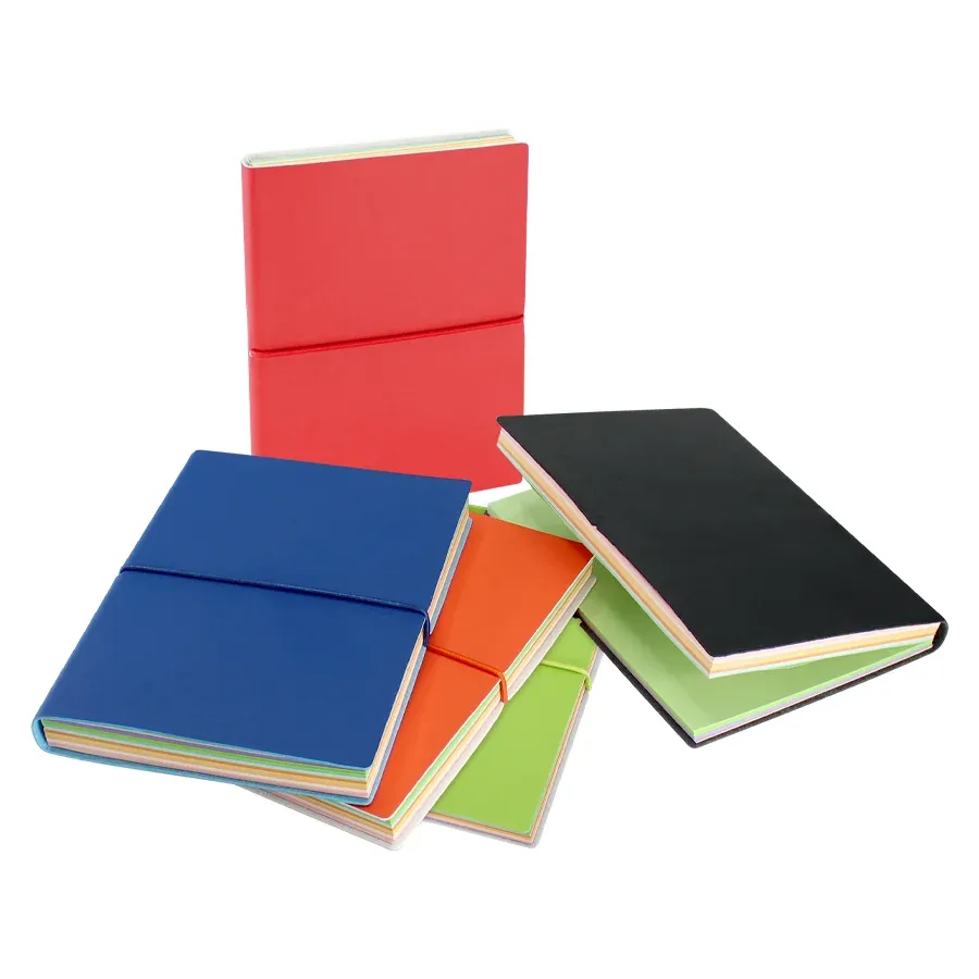 Libreta de tapa PU de colores con hojas lisas