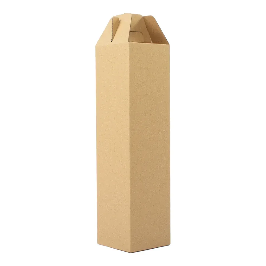 Caja con asas para una botella de vino