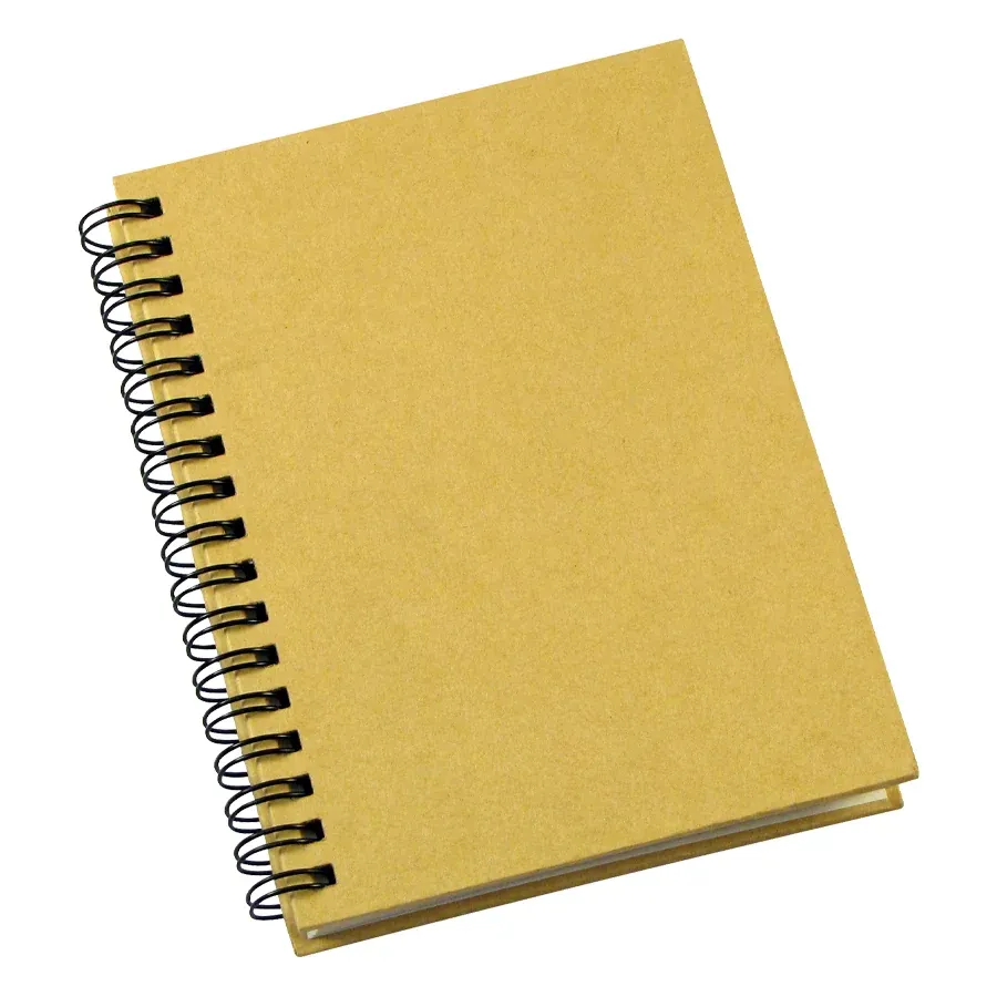 Libreta reciclada de 80 hojas con anillado metálico
