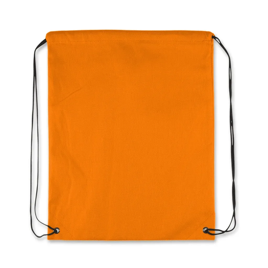 Mochila saco de algodón, color naranja
